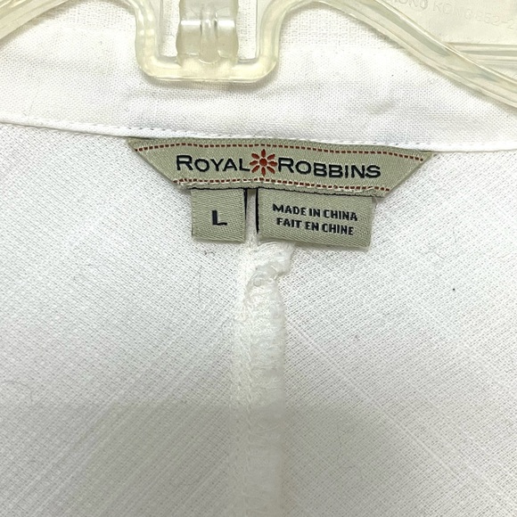 White Organic Cotton Button-Up Top - Picture 3 of 4